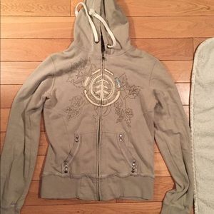 “Element” zipper hooded jacket